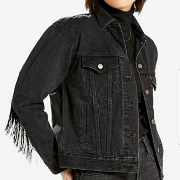Levis Ex Boyfriend Trucker Fringe 